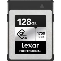 Memória Cfexpress Tipo B de 128GB Lexar Professional Silver LCXEXSL128G-Rneng - Preto/Cinza