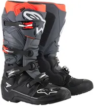 Bota para Moto Alpinestars Tech 7 Enduro USA10/EU44.5 - Black/Gray/Red Fluo