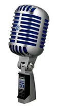 Microfone Shure Super 55 Classic com Fio Prata/Azul