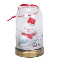 Decoração Em Cápsula Boneco de Neve Natalino 5,5X9,5CM.