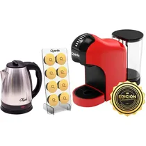 Kit Cafeteira Elétrica Multi Cápsulas Quanta Pure Flavour 3 Em 1 QTCMC50 + Chaleira Eletrica KB2L