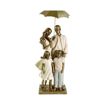 Figura Decorativa de Familia Concepts 437-4211340 33.5 CM Beige - Dorado