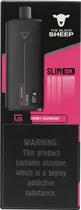 Vape Descartável The Black Sheep Slim 10K Cherry Raspberry - 10000 Puffs