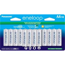 Pilha Recarregável Panasonic Eneloop BK-3MCCA16FA AA - 16 Unidades