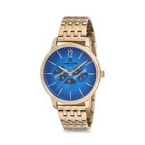 Relógio Analógico Masculino Daniel Klein Exclusive DK12226-5 - Dourado e Azul