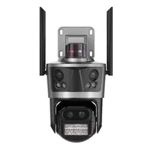 Camera de Segurança Smart Wifi P12-SP12 com 2 Antenas / 12MP / 4MM X3 / 12V / 360º / Microfone / Alarma / Detecçao Humana / App Icsee - Preto