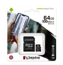 Cartão de Memória Micro SD C10 Kingston 64GB / 100MBS - (SDCS2/64GB)