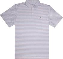 Outlet Camiseta Polo Vineyard Vines Masculina - White Hibiscus Ocean