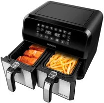 Fritadeira Elétrica Sem Óleo Mondial Dual Air Fryer AFD-01-Bi 2200W 220V/60HZ - Preto