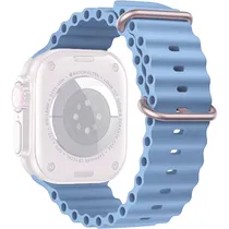 Pulseira de Silicone Smart Visão para Apple Watch 42/44/45/49 MM - Azul Claro