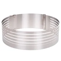 Molde Ajustável para Tortas de Aço Inoxidável de 24 A 30CM
