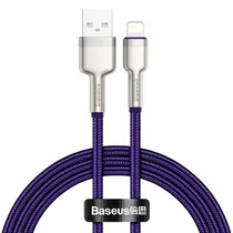 Cabo USB A Lightning Baseus CALJK-A05 1M - Metal Purple