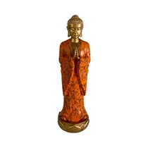 Figura Decorativa de Buda Concepts 445-7911218 35 CM Dorado - Naranja