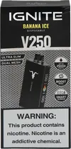 Vape Descartável Ignite V250 Banana Ice 25000 Puffs