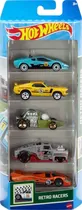 Carrinhos Hotwheels Retro Racers 5 Unidl 1806-HTV50