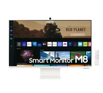 Monitor Samsung Smart Slim LS32BM801ULXZB 32" 4K Uhd (3840 X 2160), 4MS, 60HZ, 1XMICRO HDMI 2.0, 2XUSB-C 3.0, Webcamera, Speaker, Branco