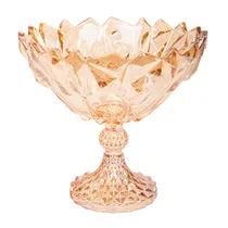 Fruteira Decorativa de Vidro 23.5X22.5CM - Dourada