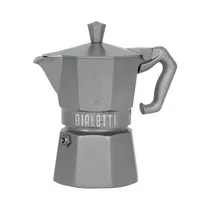 Cafetera Italiana Bialetti Moka Exclusive 9053 3 Tazas 130ML Gris
