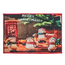 Tapete Natalino Decorativo 38X58 CM com Estampas de Merry Chistmas