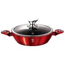 Wok Berlinger Haus Antiaderente Vermelho com Tampa 28CM