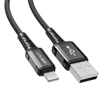 Cabo Acefast C1-02 USB-A p/ Lightning 1.2M Black  Cabo Acefas...