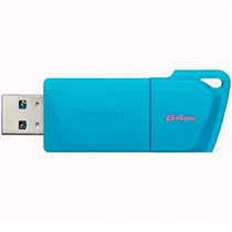 Pendrive de 64GB Kingston Datatraveler Exodia M KC-U2L64-7LB USB 3.2 - Azul  Pendrive de...