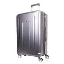 Mala Abs Amenews 28" Cinza Escura Rígida