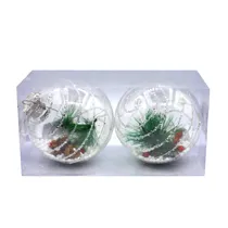Bola de Natal com Flocos de Neve 10CM 2 Peças.