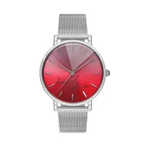 Relógio Analógico Feminino Daniel Klein Trendy DK.1.12629-6 - Prata/Vermelho