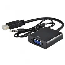 Adaptador HDMI p/ VGA + Audio Trove (HDMI Macho/VGA Femea)  Adaptador H...