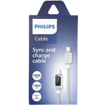 Cabo Philips DLC5011CW/70 USB-C | USB-C - White (1 Metro)