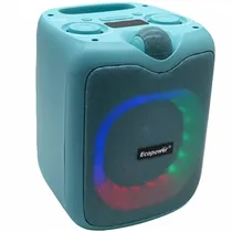 Speaker Ecopower EP-1965 6.5 90W/ Bluetooth/ USB/ Aux/ FM/ Mic/ Recarregável - Verde