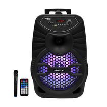 Caixa de Som Karaoke Mox MO-S802T 8" 12.000 Watts P.M.P.O com Bluetooth / USB e Radio FM - Preta