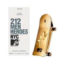 Tester Perfume Carolina Herrera 212 Heroes MTV Edt Masculino 90ML