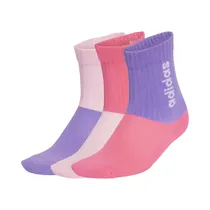 Medias Adidas JF8539 Linear Crew Femenino 3 Pares
