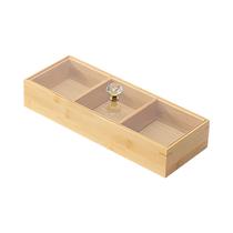 Caja Organizadora de Bambu Con Tapa OB-2530 34 X 12 X 5 CM