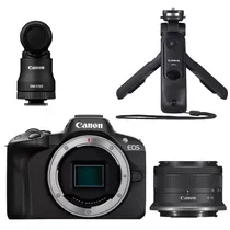 Câmera Canon Eos R50 Creator Kit 18-45MM F/4.5-6.3 Is STM + Microfone + Grip