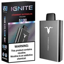 Ignite Vaper Desechable V50 Black 5000PUFFS Strawberry Watermelon