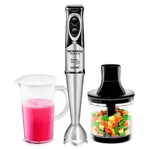 Mixer Mondial Power Mixer Premium M-07 500 Watts + Processador de Alimentos 127V ~ 60HZ - Preto/Plata