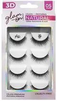 Cílios Postiços Glam-On Natural 3D/57 - 5 Pares