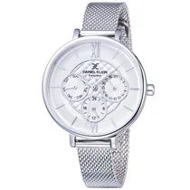 Relógio Analógico Daniel Klein Exclusive DK11895-1 Feminino, Metal - Prata