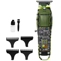 Máquina de Cortar Cabelo Megastar QWE022 Recarregável - Transparente/Camuflado  Máquina de ...