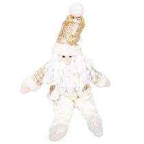 Papai Noel Extensível 33-55CM - Branco e Dourado