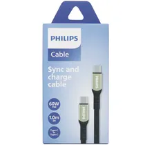 Cabo Philips DLC5001CB/70 USB-C | USB-C - Black (1 Metro)