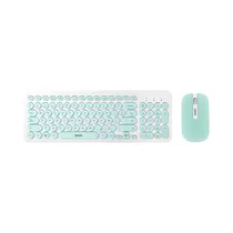 Kit Teclado Y Mouse Inalámbrico Quanta QTKTM20 Blanco - Verde (Español)