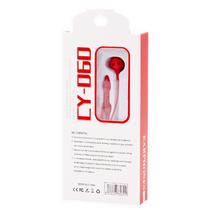 Fone de Ouvido com Fio CY-060 Stereo Earphones Aux 3.5MM - Vermelho