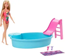 Boneca Barbie Na Piscina - Mattel GHL91