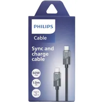 Cabo Philips DLC5031CB/70 USB-C | USB-C - Black (1 Metro)