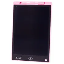 Painel de Escritura Tablet Luo LCD 12" Pulegadas LU-A61 Digital Gráfico Eletrônico Portátil Placa de Desenho Manuscrito Pad para Crianças Adultos Casa Escola Escritório - Rosa
