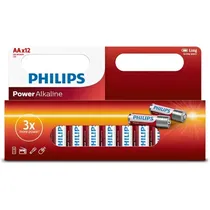 Pilha Philips Power Alcalina AA LR6P12B/97 com 12 Peças